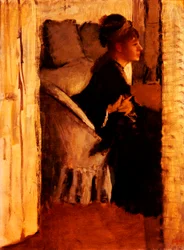 Woman Putting on her Gloves