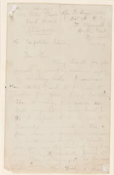 Letter to a Newspaper Competition Editor, 1914-18