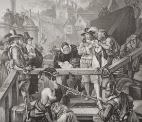 The Marquis of Montrose at the place of execution in the High Street of Edinburgh in 1650