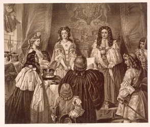 The crown offered to William and Mary by the Lords and Commons at Whitehall, February 12