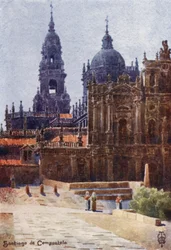 Northern Spain: Santiago de Compostela, The Cathedral from the North-east