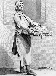 Hot Pies, engraved by French School