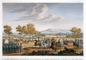 The Imperial Guard Manoeuvring in the Presence of the Two Emperors at Tilsit, 28 June 1807