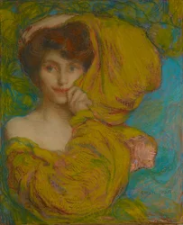 Young Woman with Yellow Scarf