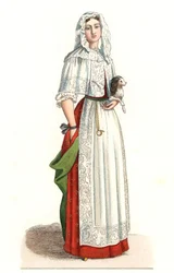 French woman in morning dress