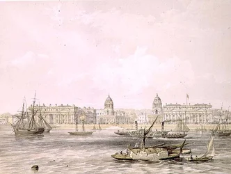 Greenwich Hospital (engraved by Thomas Picken, pub. 1852 by Lloyd Bros. & Co.)
