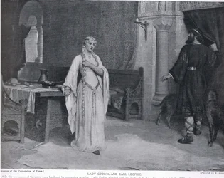 Lady Godiva and Earl Leofric, illustration from 
