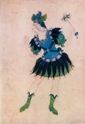 Design for the Costume of Momus in the Opera Phebus and Pan, Edmund Dulac from the Book 