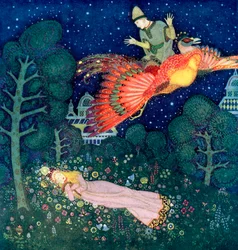 Illustration for The Russian fairytale Firebird
