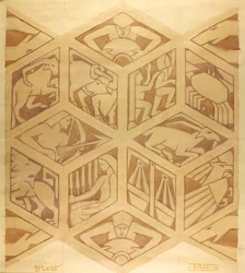 Zodiac Signs - Art Deco, April 1934