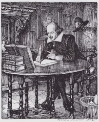 Shakespeare in his study