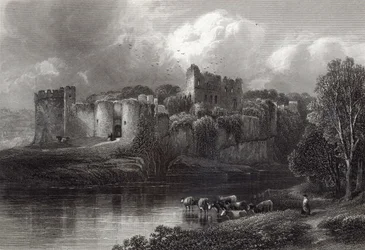 Chepstow Castle, engraved by R. Hinshelwood, printed by Cassell und Company Ltd
