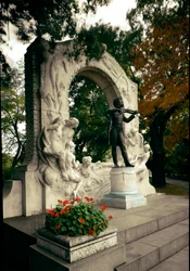 Monument in Tribute to Johann Strauss II (1825-1899). Sculpture by Edmund von Hellmer (1921). Vienna, Stadtpark, Austria