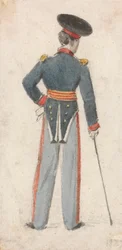 Back View of a Soldier
