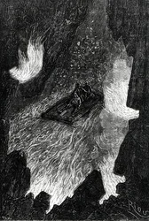 The Raft undulated on waves of lava, illustration from 