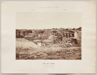 Toulouse to Bayonne Railway. Aran Bridge (three arches of 17m each). Work status as of July 21, 1861
