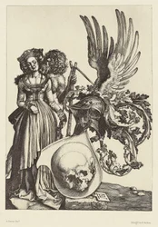Coat of Arms with a Skull by Albrecht Dürer
