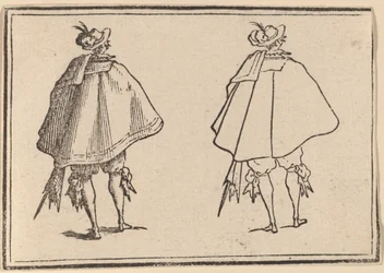 Gentleman in Large Mantle, Seen from Behind