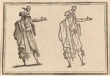 Man Seen from Behind with His Right Arm Extended