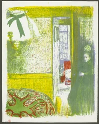 Interior with Hanging Lamp, plate four from Landscapes and Interiors