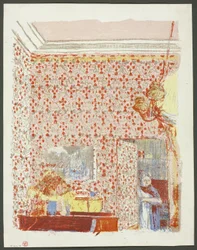 Interior with Pink Wallpaper I, plate five from Landscapes and Interiors