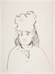 Berthe Morisot in silhouette, 1872-74, published 1884