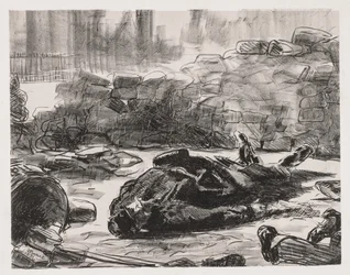 Civil War Scene of the Commune of Paris, 1871