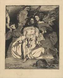 Dead Christ with Angels