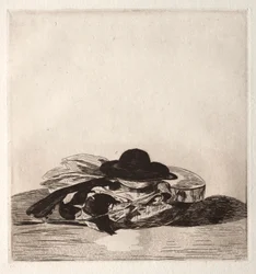 Frontispiece for an Edition of Etchings: Hat and Guitar