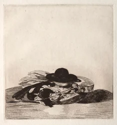 Frontispiece for an Edition of Etchings: Hat and Guitar