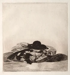 Frontispiece for an Edition of Etchings: Hat and Guitar