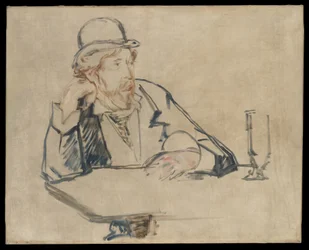 George Moore (1852-1933) at the Café