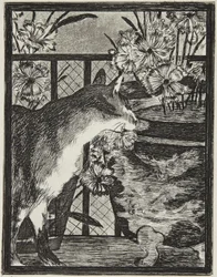 The Cat and the Flowers
