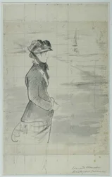 Annabel Lee Standing by the Sea, circa 1881