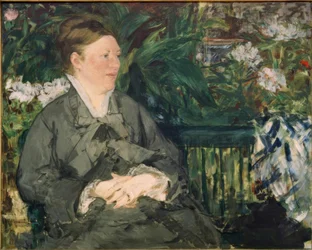 Portrait of Madame Manet in the Greenhouse
