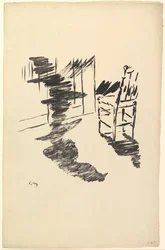 The Shadow that Lies Floating on the Floor. Illustration to The Raven by Edgar Allan Poe, 1875.
