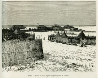 Dakar. Engraving by Riou to illustrate the story 