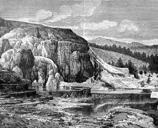 Mammoth Hot Springs, Yellowstone National Park, USA, 19th century