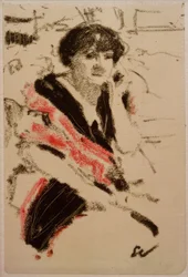 Half-Figure of a Seated Woman