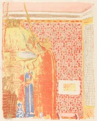 Interior with Pink Wallpaper III