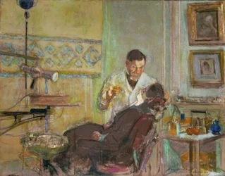 Doctor Georges Viau in His Dental Office