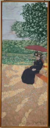 Park in Paris: Woman in Black
