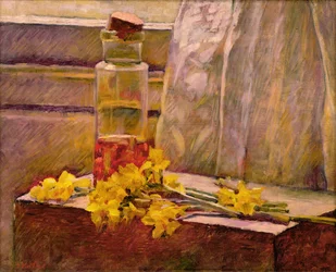 Still Life of Flowers with a Jar on a Table