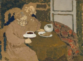 Two Women Drinking Coffee