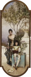 Mother and Child Sketching in the Park