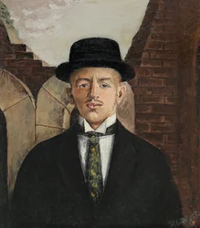 Portrait of the Poet Vasili Kamensky in a Top Hat