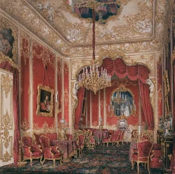 Interiors of the Winter Palace. The Boudoir of Empress Maria Alexandrovna