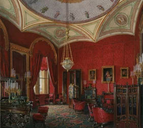 Interiors of the Winter Palace. The Study of Empress Alexandra Fyodorovna