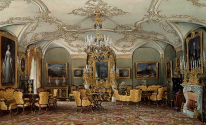 View of the Salon of Alexandra Fyodorovna, Wife of Tsar Nicholas I at Gatchina Palace