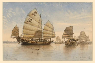 Junks before Hong Kong